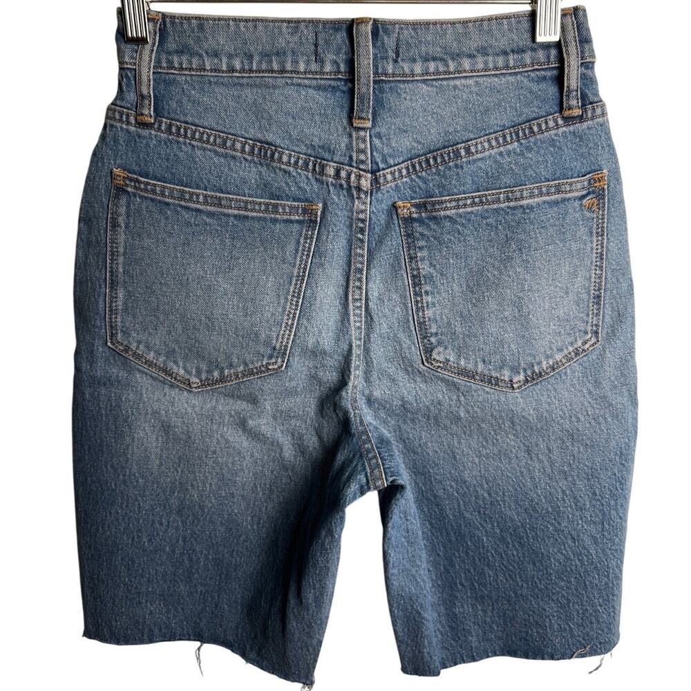 Madewell High-Rise Long Denim Shorts NWT Size 24 Button Fly - Picture 2 of 8